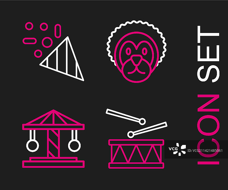 带鼓槌的鼓组合图片素材