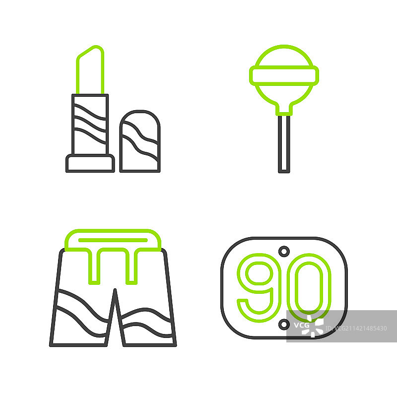 90年代复古短裤或长裤棒棒糖图片素材