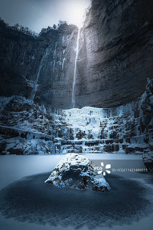 冬日飞流◆八里沟◆南太行图片素材