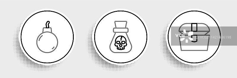 古代宝箱炸弹准备就绪图片素材