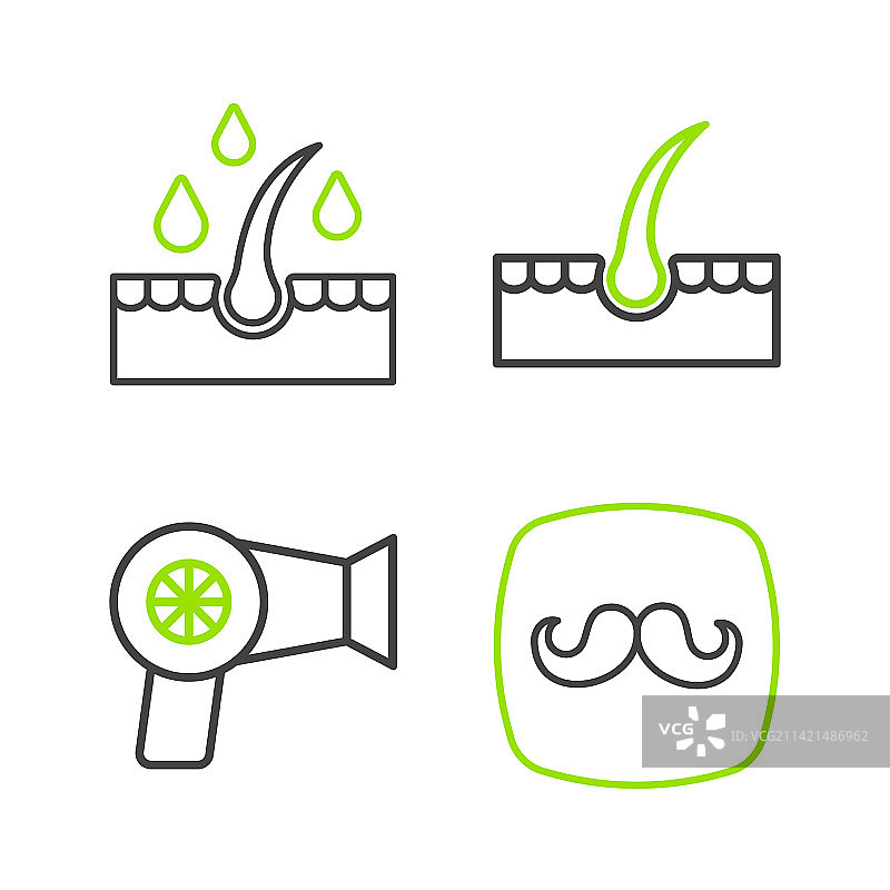 理发店吹风机头发图片素材