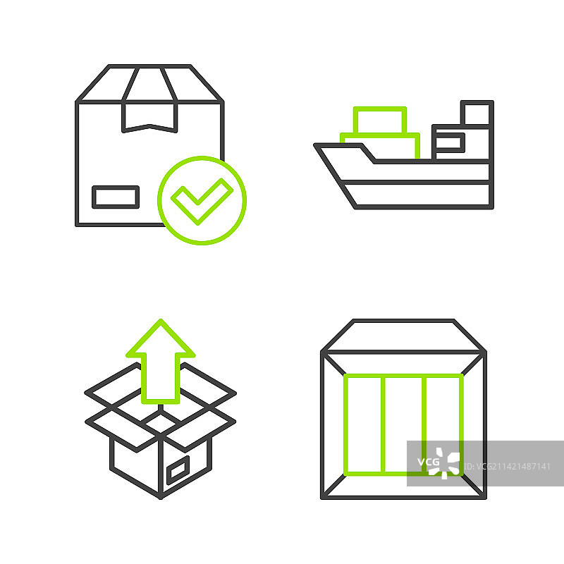 纸箱包装盒开箱货物图片素材