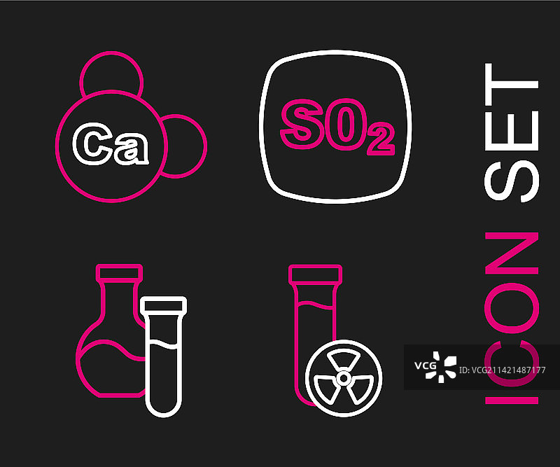 带有毒液体的试管硫磺图片素材