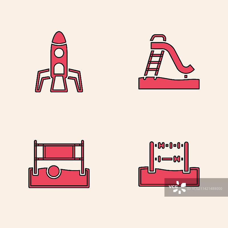 算盘火箭儿童滑梯和排球合集图片素材