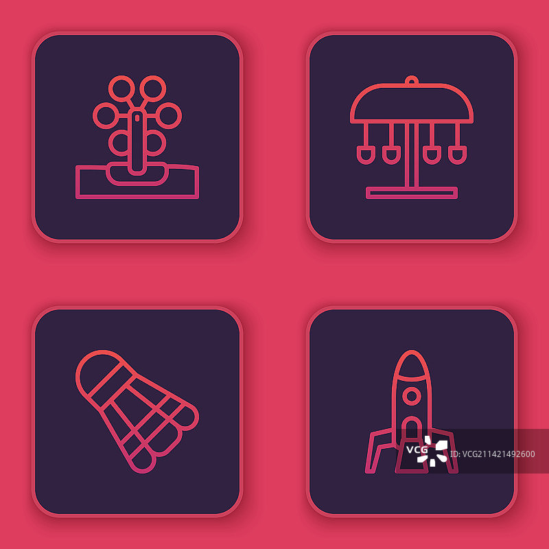 摩天轮羽毛球图案图片素材