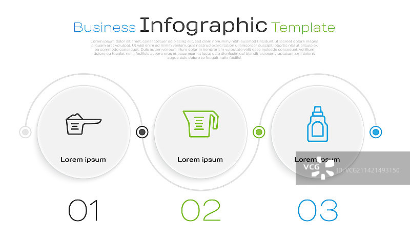 洗衣粉、量杯和瓶子图片素材