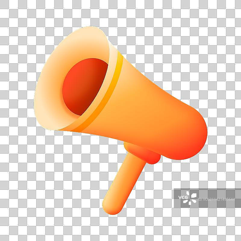 卡通立体可爱喇叭图片素材