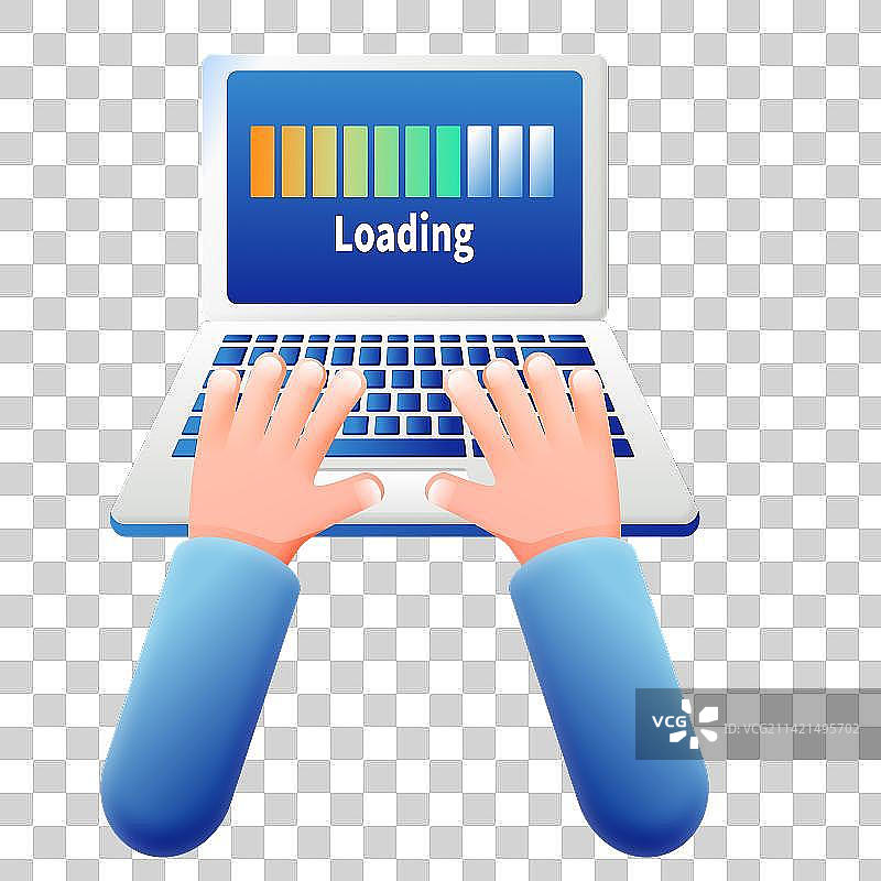 手敲击键盘工作场景元素图片素材