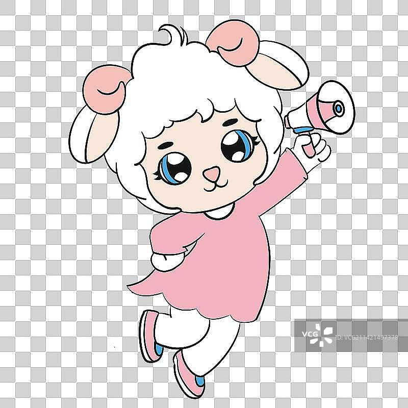 小羊宣传员图片素材