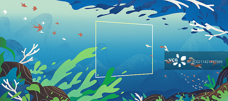 抽象水底世界图片素材