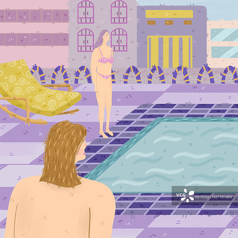 与朋友户外游泳图片素材