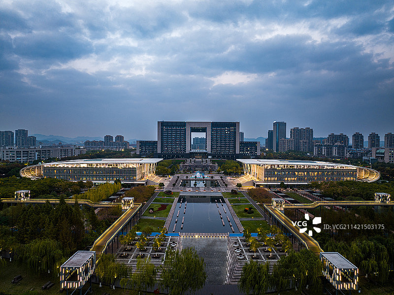 航拍浙江省湖州市德清县图片素材