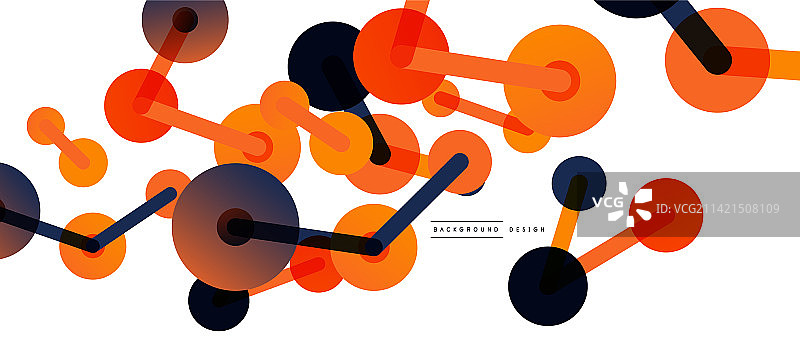 抽象背景圆点由线连接图片素材