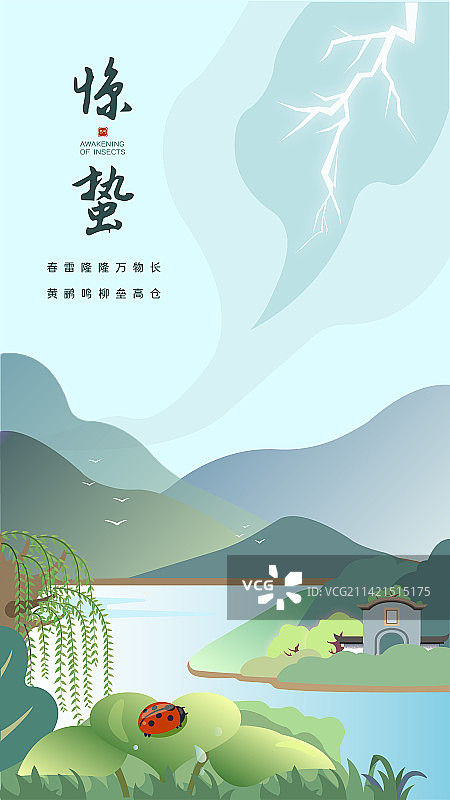 惊蛰手机微单模板图片素材