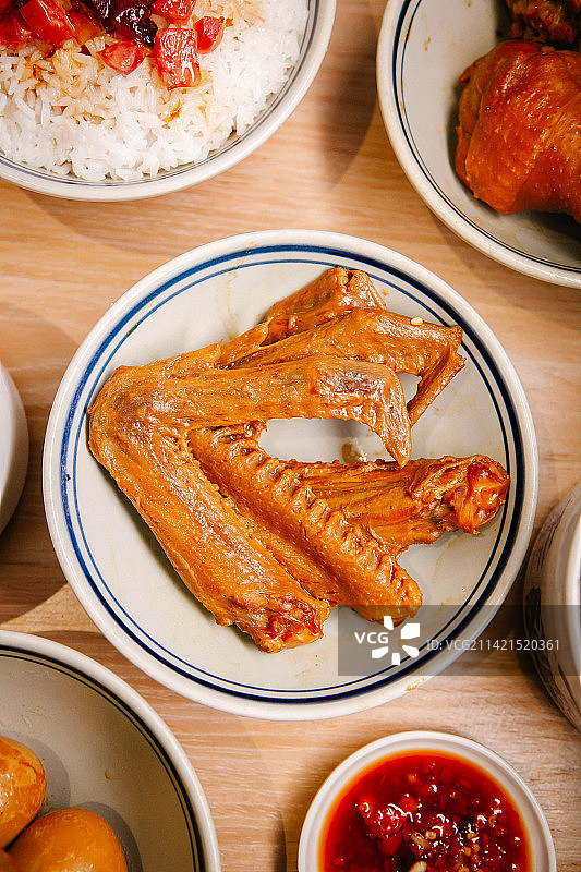 中餐美食 卤鸭翅图片素材