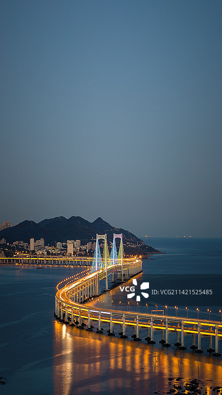 大连星海湾夜景图片素材