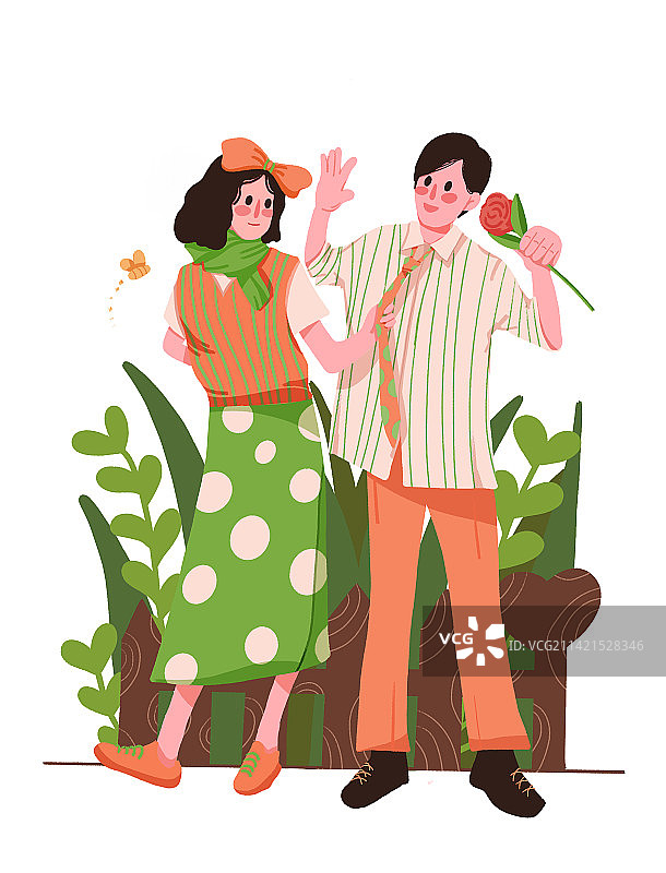 情人节人物杂志风图片素材