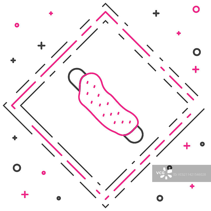 线条毛巾图标（白色背景隔离）图片素材