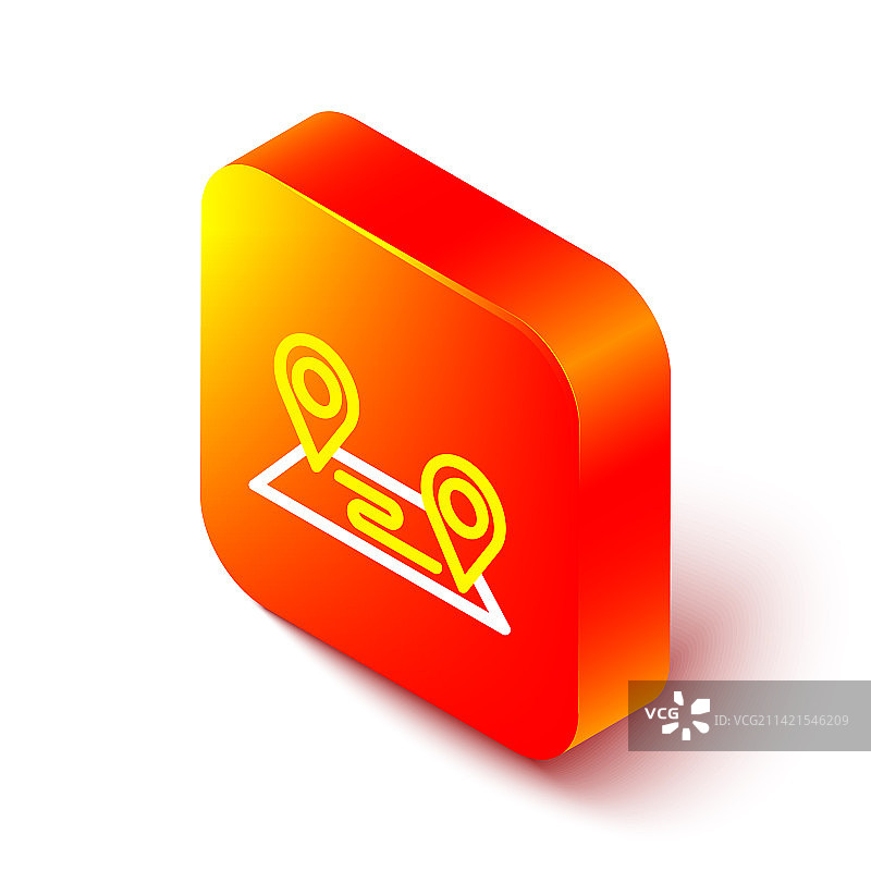 2.5D线条路线位置图标图片素材