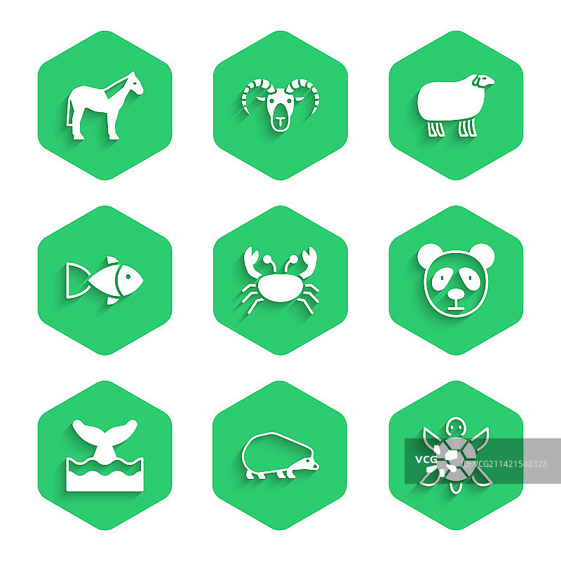 螃蟹刺猬乌龟可爱熊猫鲸鱼脸图片素材