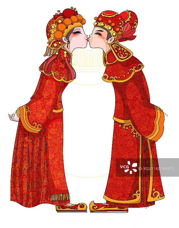 喜庆结婚汉服婚礼民族婚礼图片素材