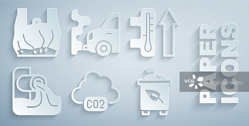 云中二氧化碳排放全球变暖图片素材