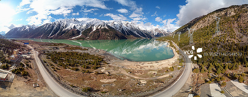 然乌湖 雪山湖泊 318国道 川藏线图片素材