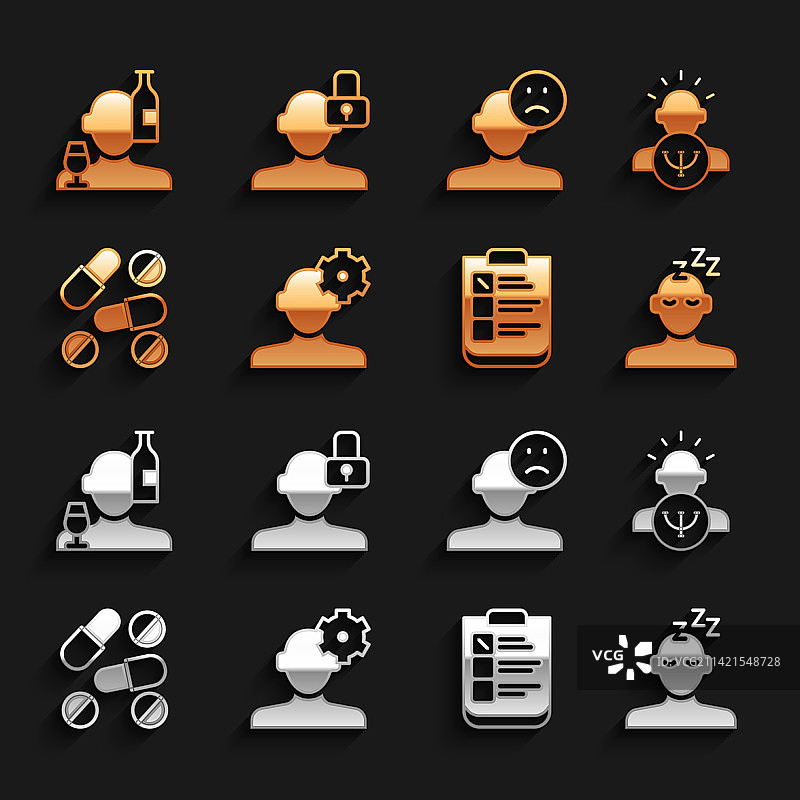 心理学问题解决方案套装图片素材