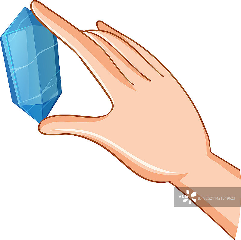 手持蓝色托帕石图片素材