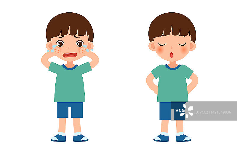 穿T恤小男孩图片素材