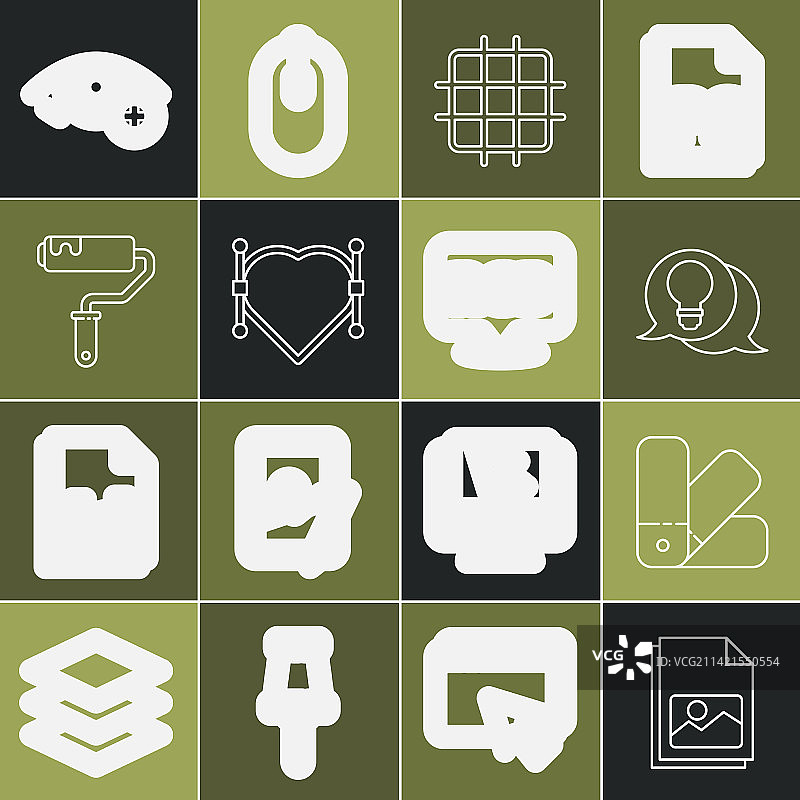 风景画调色板指南图标图片素材