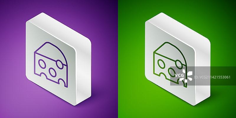 紫色背景上的2.5D线条奶酪图标图片素材