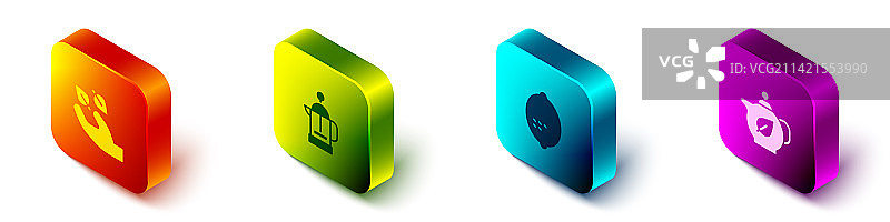 2.5D手持茶叶法式滤压壶套装图片素材