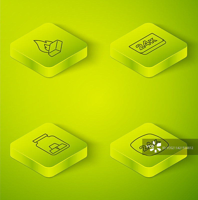 2.5D线条：24K金条与熔金图片素材