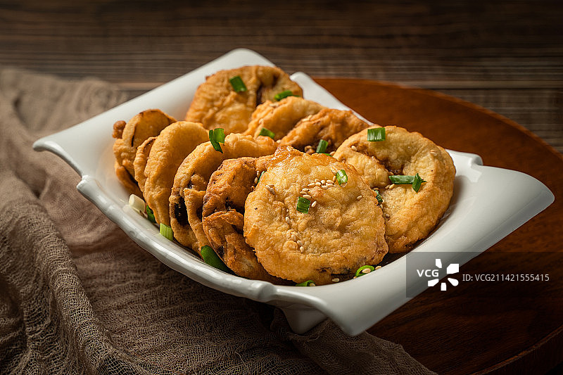 炸茄盒图片素材