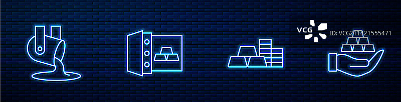 金币和金条熔化图片素材