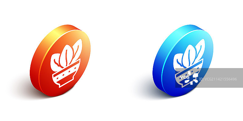 2.5D盆栽植物图标，白色背景图片素材