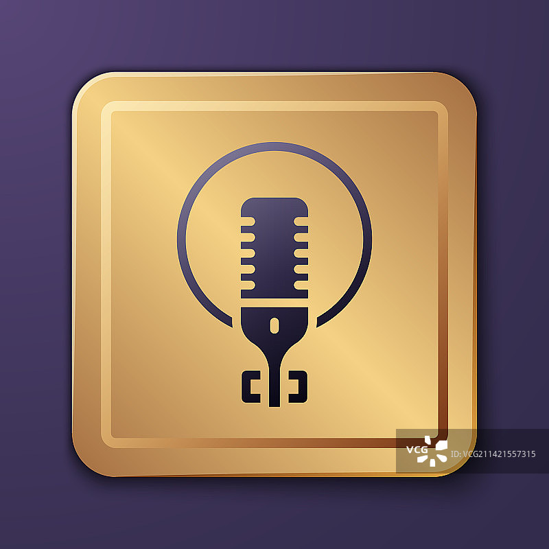 紫色麦克风图标图片素材