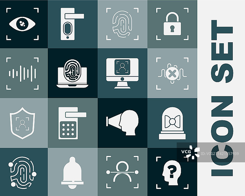 面部识别运动传感器拒绝合集图片素材