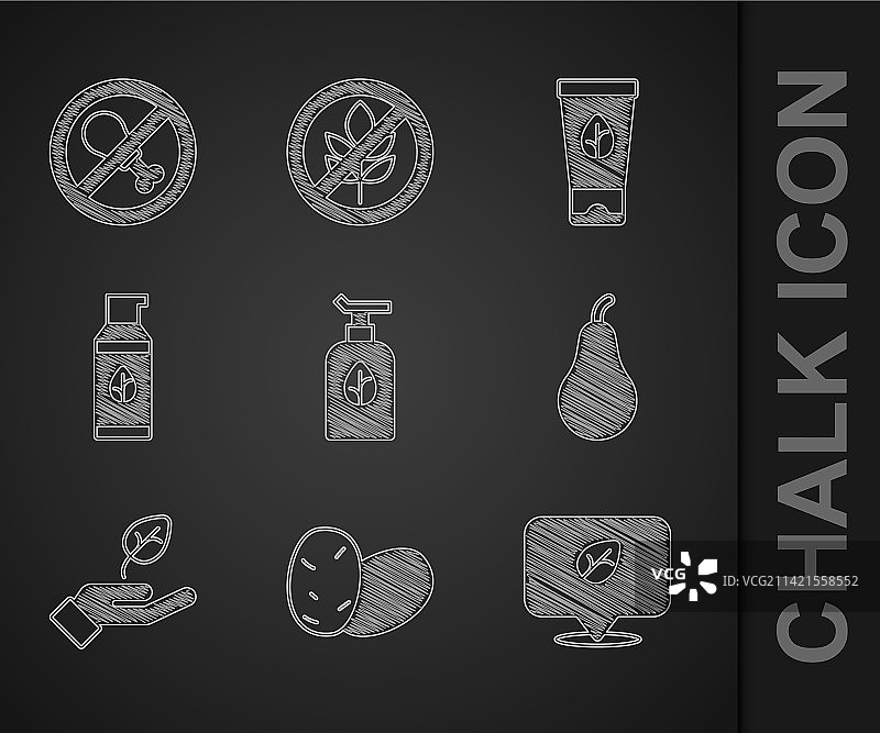 有机化妆品马铃薯纯素食品饮食套装图片素材