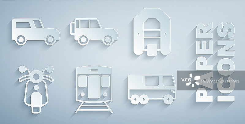 火车，铁路，皮筏艇，滑板车和公共汽车图片素材