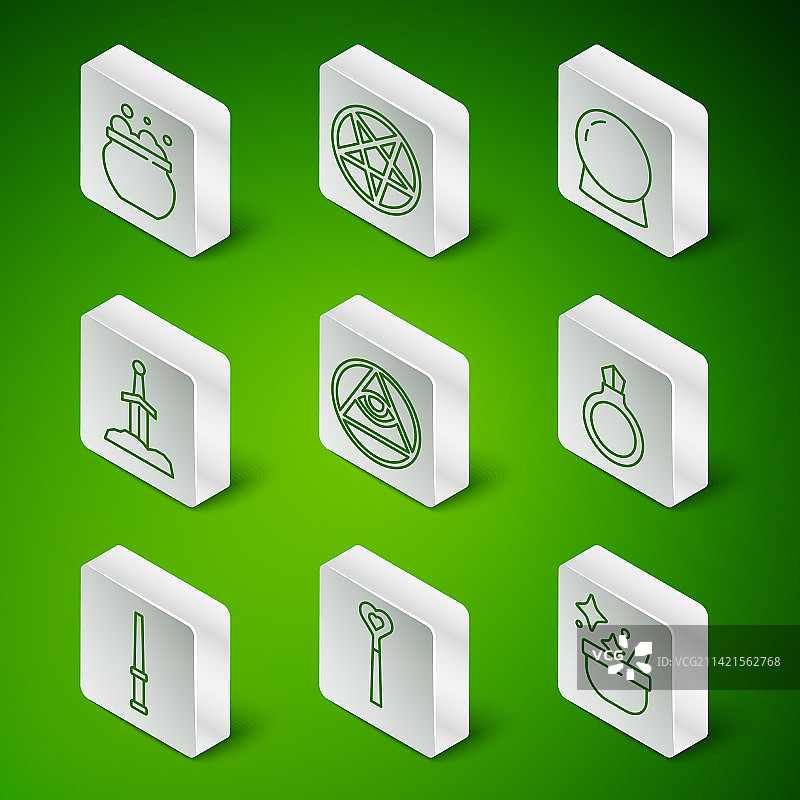 女巫坩埚、魔杖、泥瓦匠剑图片素材