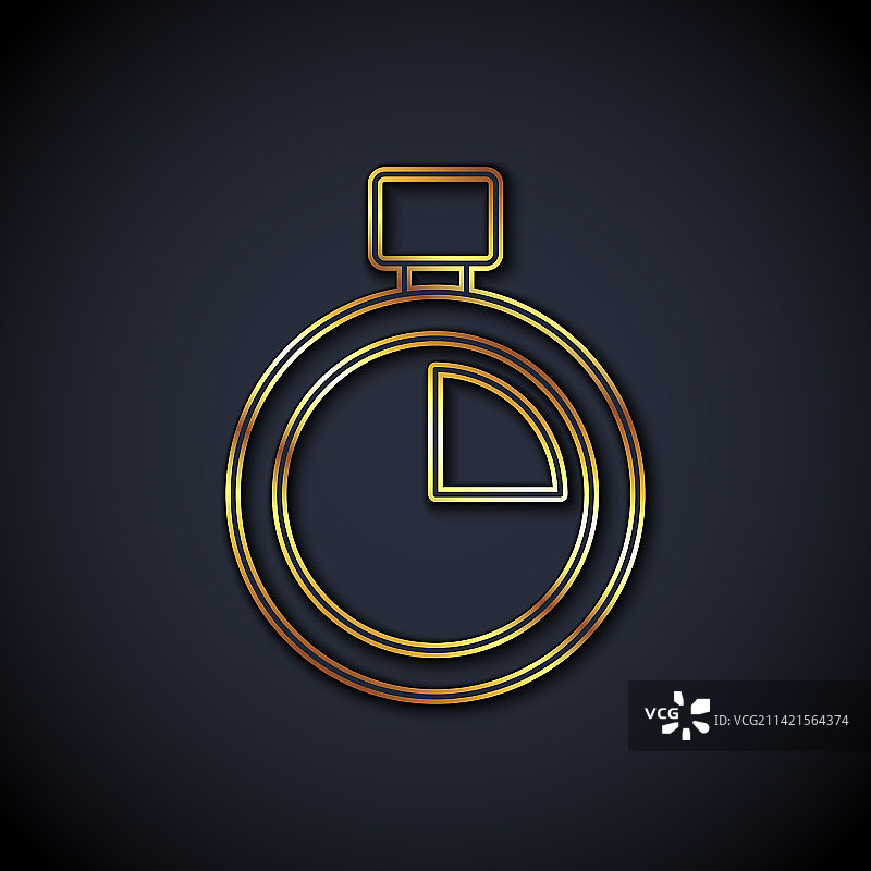 黑色背景上的秒表图标图片素材