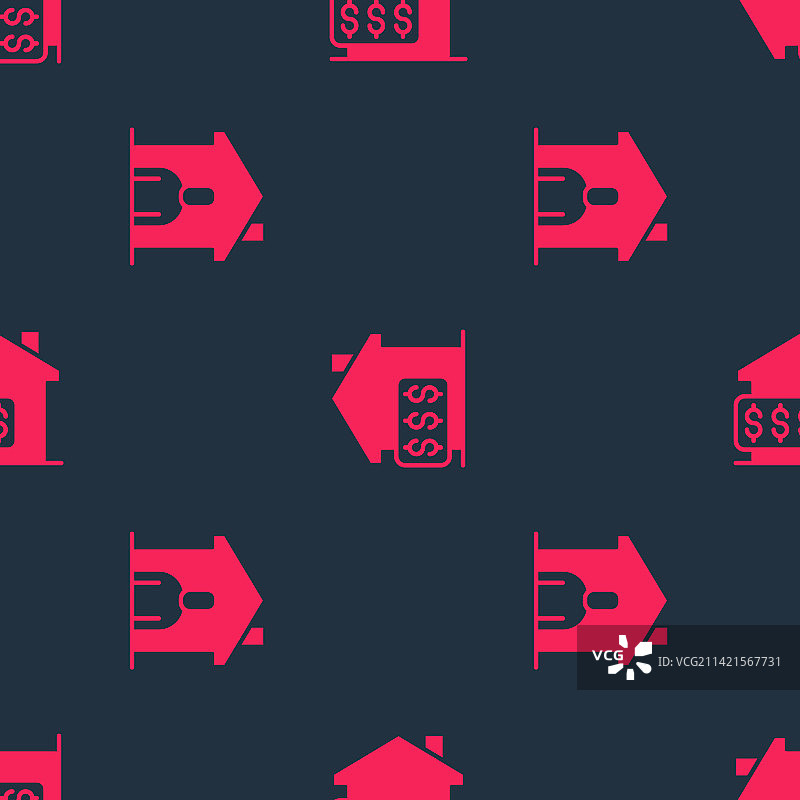 无家可归者收容所和带美元的房子图片素材