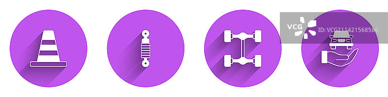 交通锥减震器底盘汽车素材图片素材