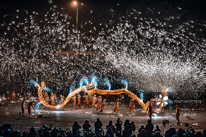 国家非遗传承，重庆铜梁火龙图片素材