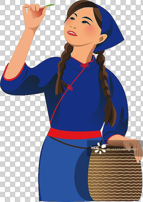 采茶女孩2图片素材