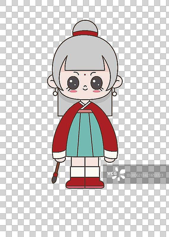 Q版正面人物免抠图片素材