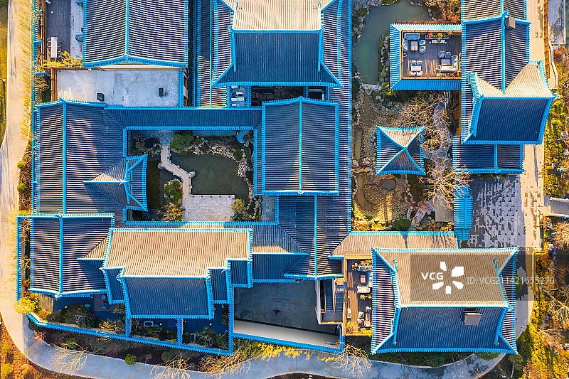 南京金陵小城燕集里风光航拍及夜景图片素材