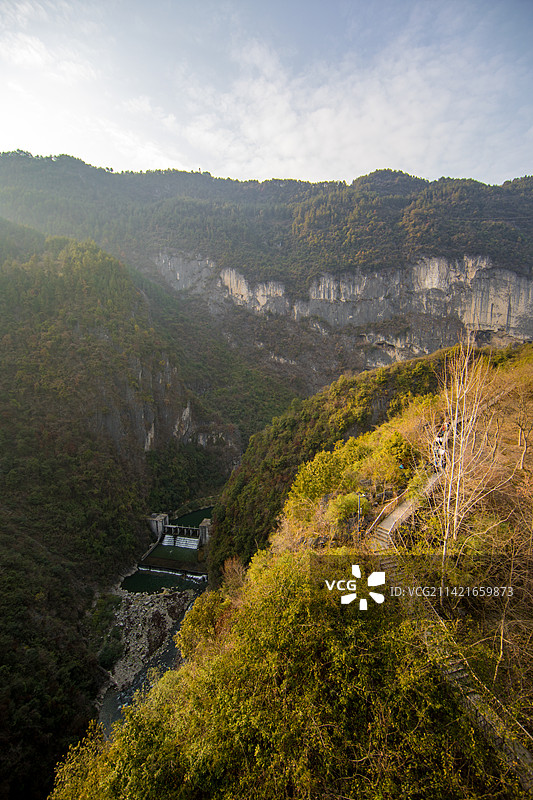 中国重庆黔江城市大峡谷的风光图片素材